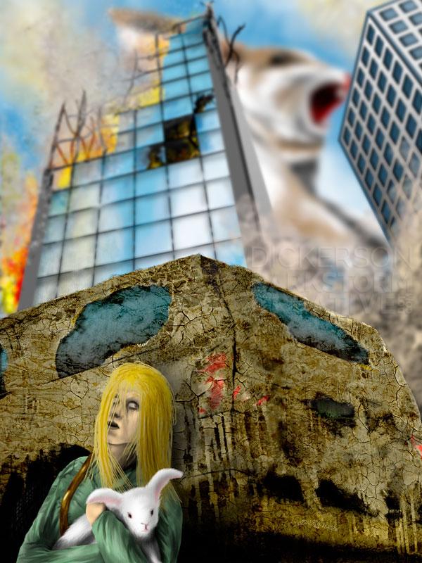 Giant Rabbit Scare Life influencing art, scaring the bejesus out of me - The Many Words of ...