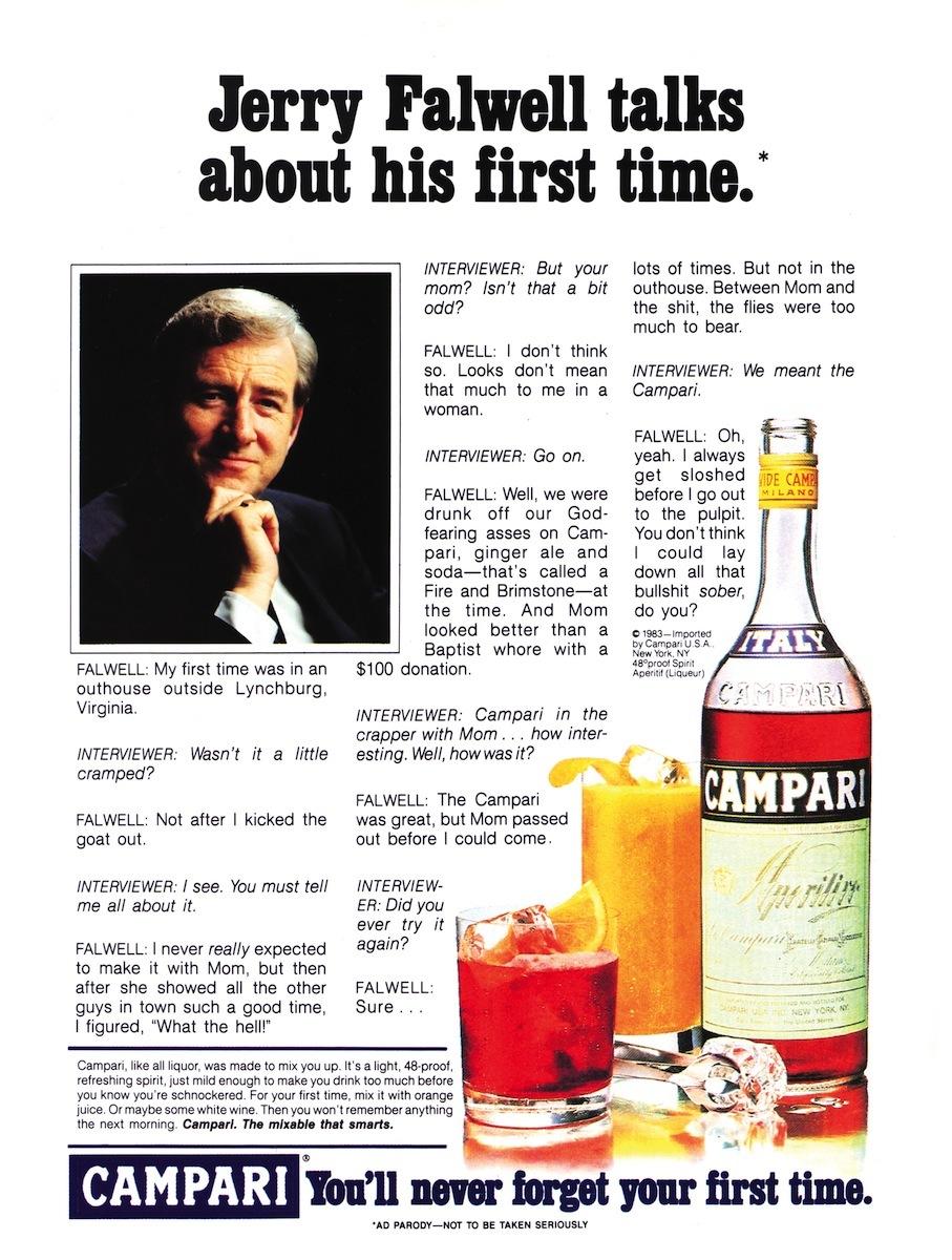 Falwell-Hustler Magazine Print Ad