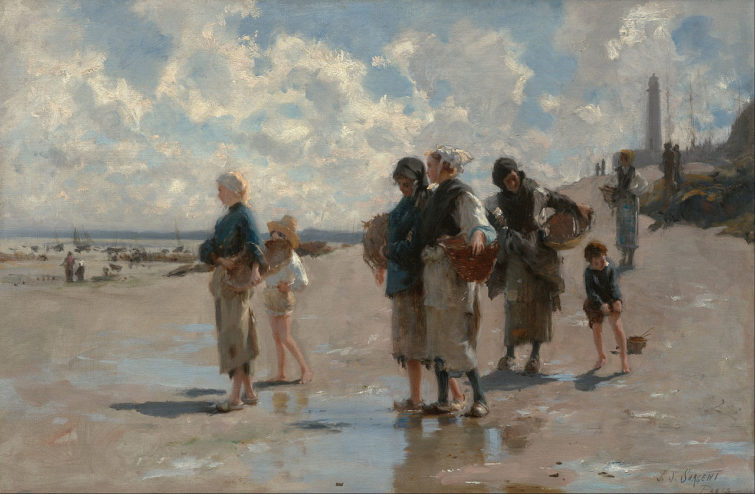 Fishing for Oysters at Cancale,; John Singer Sargent