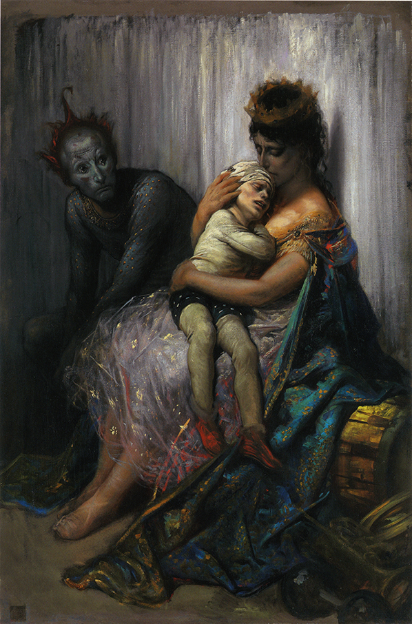 La Famille du Saltimbanque: L'Enfant Blessé, Gustave Doré